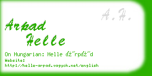 arpad helle business card